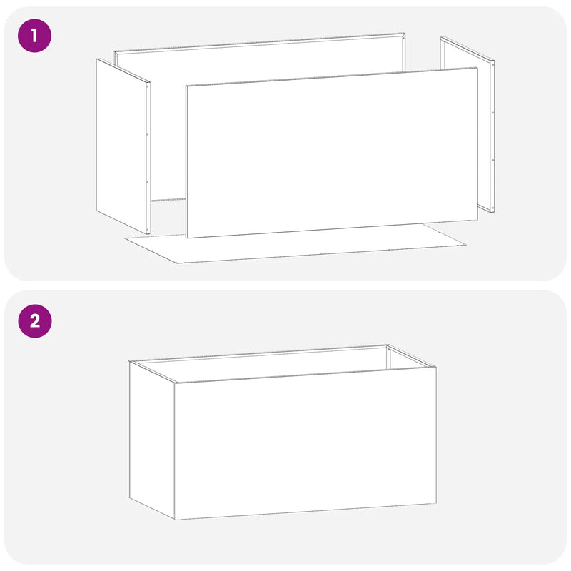 Garden Planter 2 pcs Anthracite 80 x 50 x 50 cm