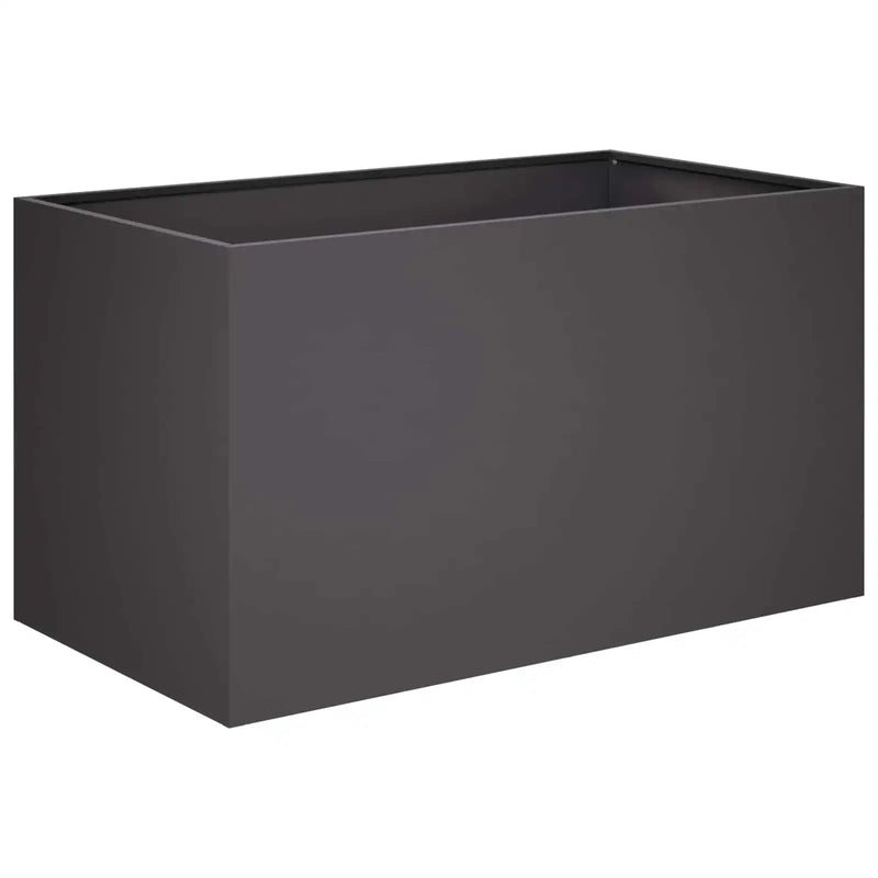 Garden Planter 2 pcs Black 100 x 50 x 50 cm Cold-rolled Steel