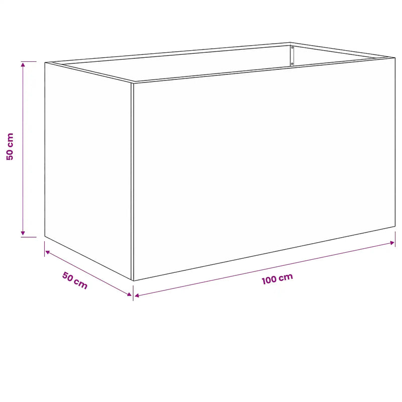 Garden Planter 2 pcs Anthracite 100 x 50 x 50 cm