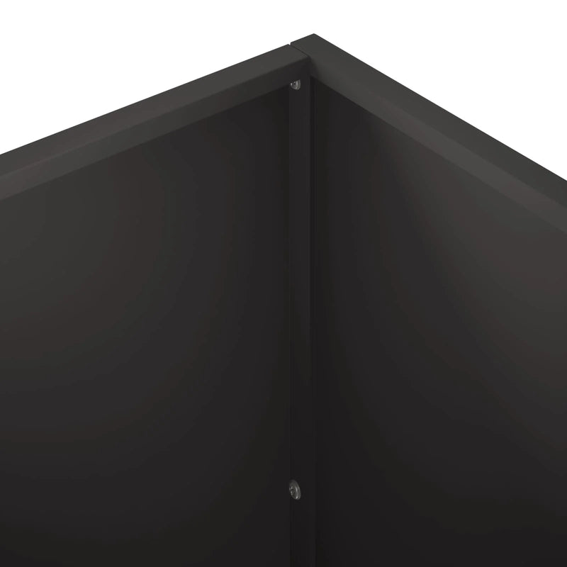 Garden Planter 2 pcs Black 40 x 40 x 75 cm Cold-rolled Steel