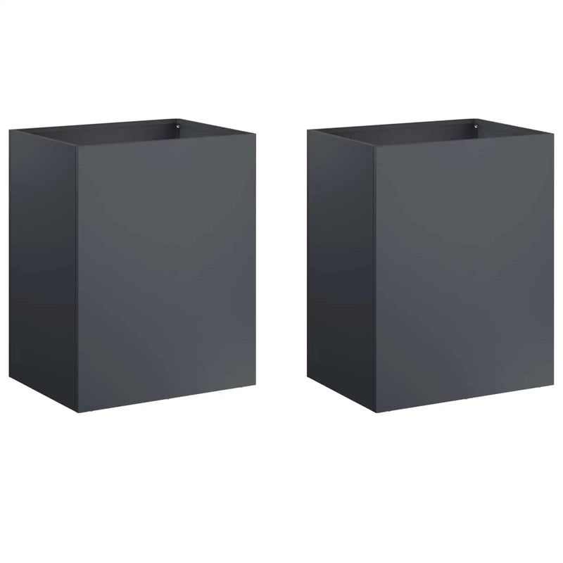 Garden Planter 2 pcs Anthracite 40 x 30 x 40 cm