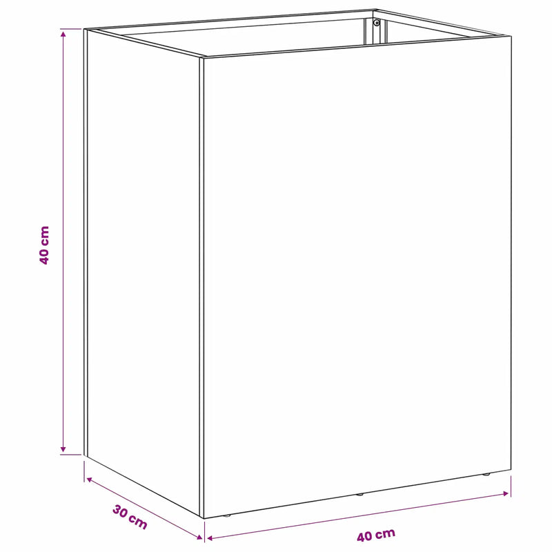 Garden Planter 2 pcs Anthracite 40 x 30 x 40 cm