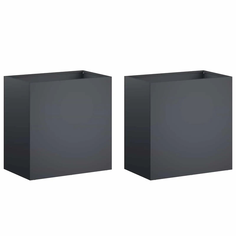 Garden Planter 2 pcs Anthracite 50 x 30 x 40 cm