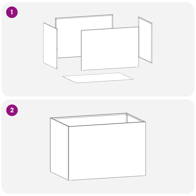 Garden Planter 2 pcs Anthracite 50 x 40 x 40 cm