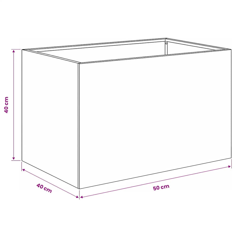 Garden Planter 2 pcs Anthracite 50 x 40 x 40 cm