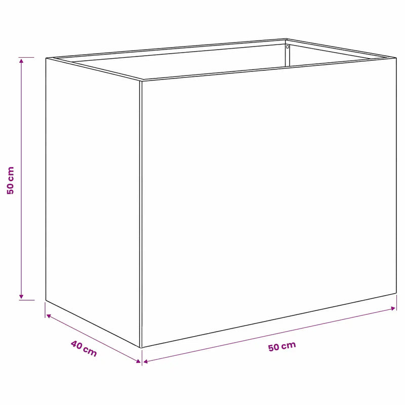 Garden Planter 2 pcs Anthracite 50 x 40 x 50 cm