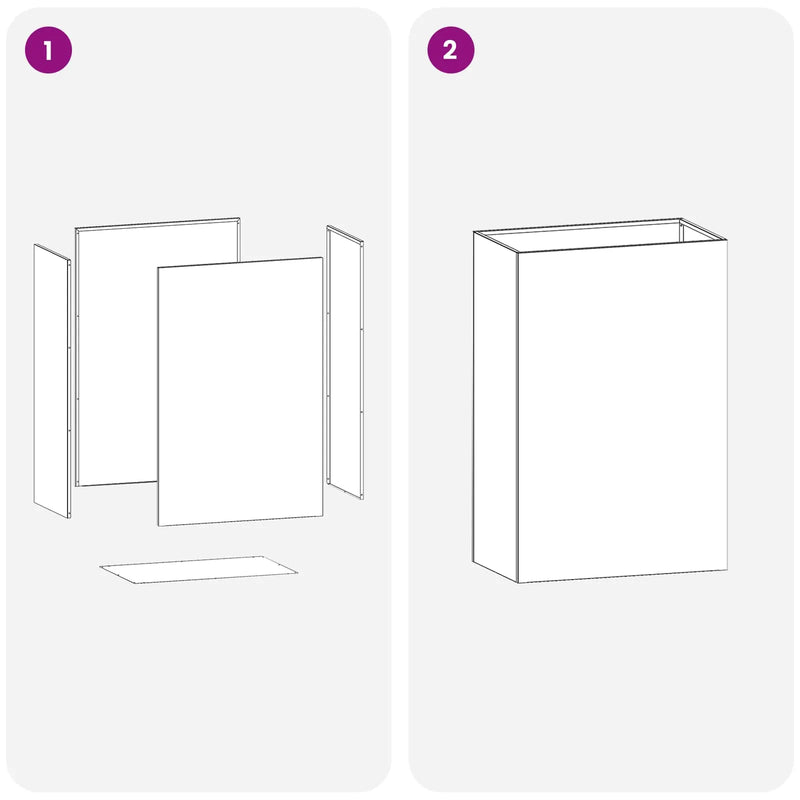 Garden Planter 2 pcs Black 50 x 40 x 75 cm Cold-rolled Steel