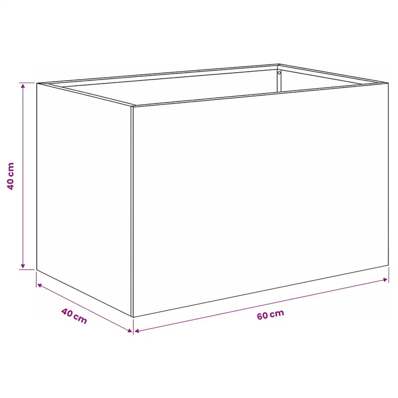 Garden Planter 2 pcs Anthracite 60 x 40 x 40 cm