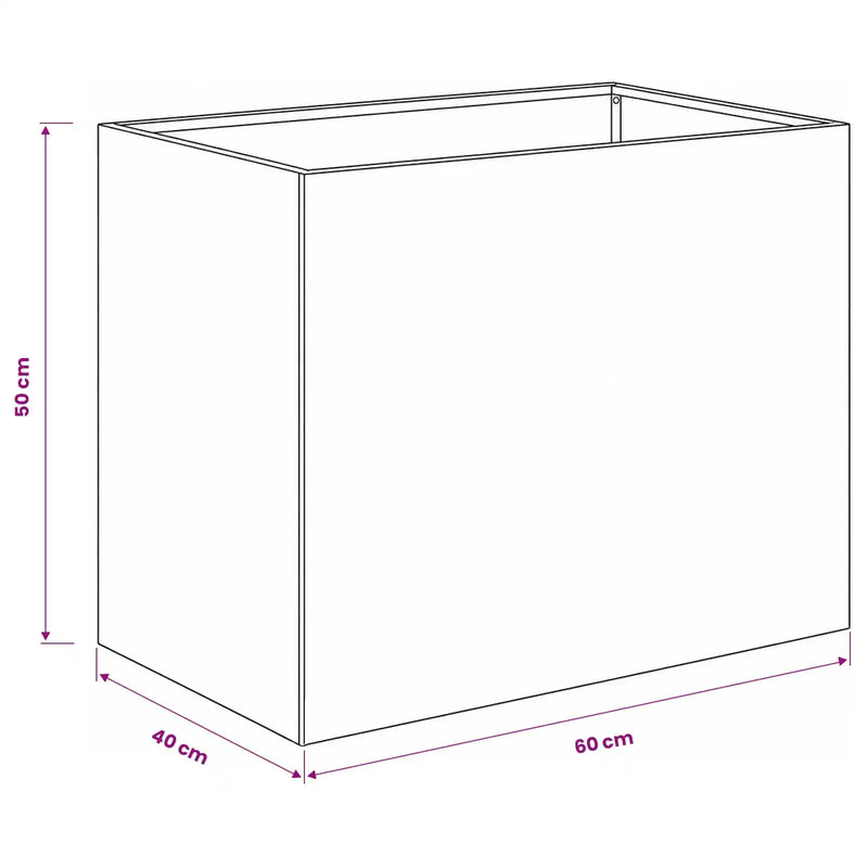 Garden Planter 2 pcs Black 60 x 40 x 50 cm Cold-rolled Steel