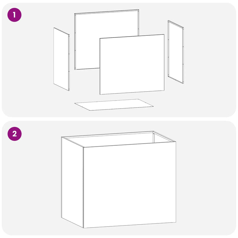 Garden Planter 2 pcs Anthracite 60 x 40 x 50 cm