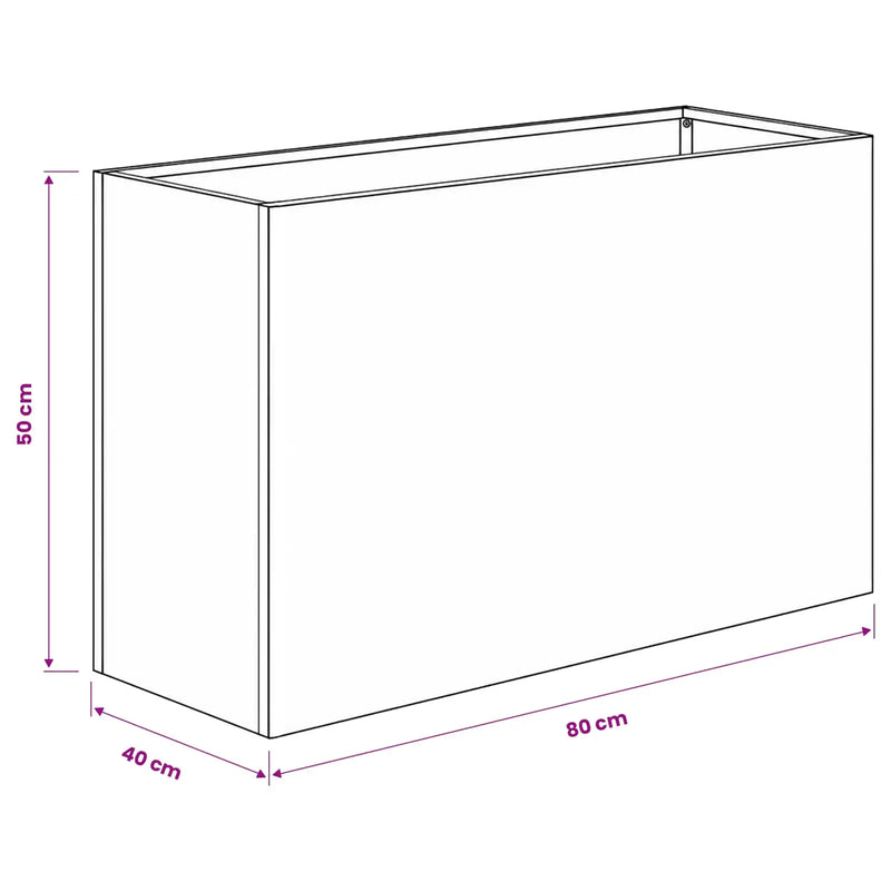 Garden Planter 2 pcs Black 80 x 40 x 50 cm Cold-rolled Steel