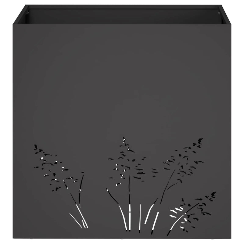 Garden Planter 2 pcs Black 50 x 50 x 49 cm Cold-rolled Steel