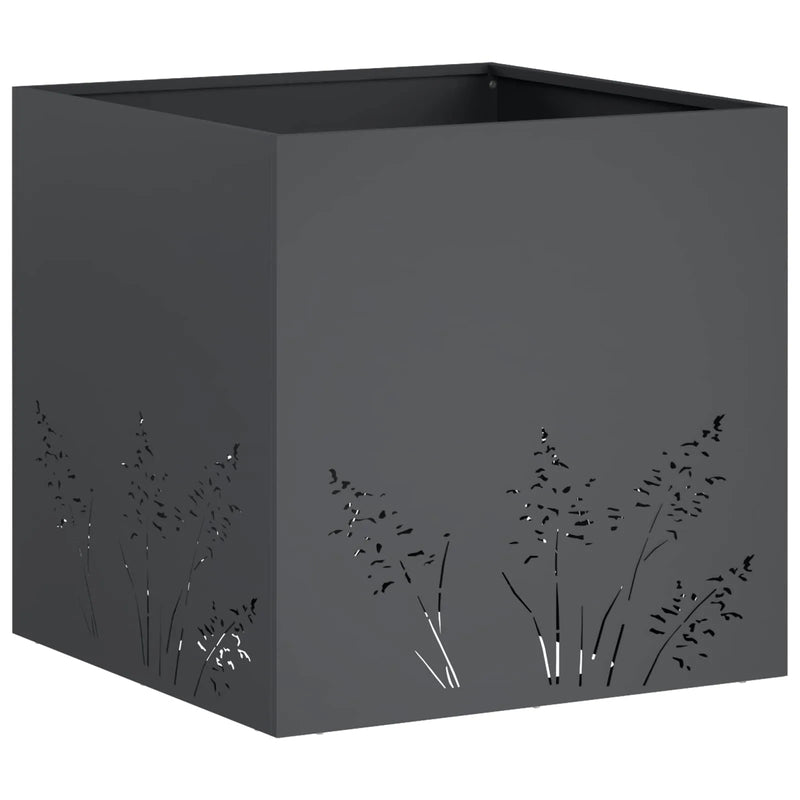 Garden Planter 2 pcs Anthracite 50 x 50 x 49 cm