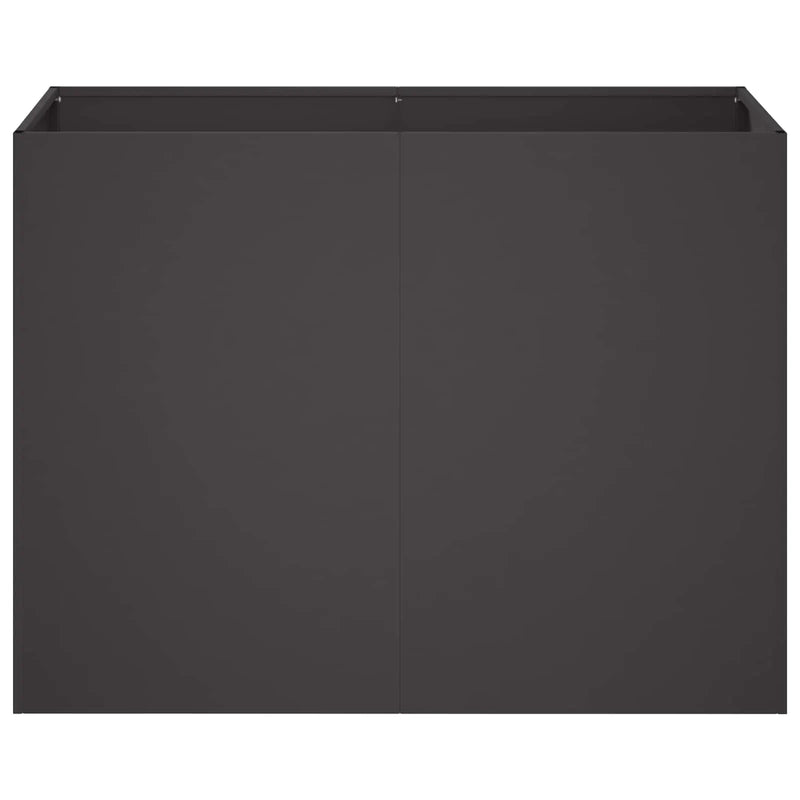 Garden Planter Black 80 x 40 x 60 cm Cold-rolled Steel
