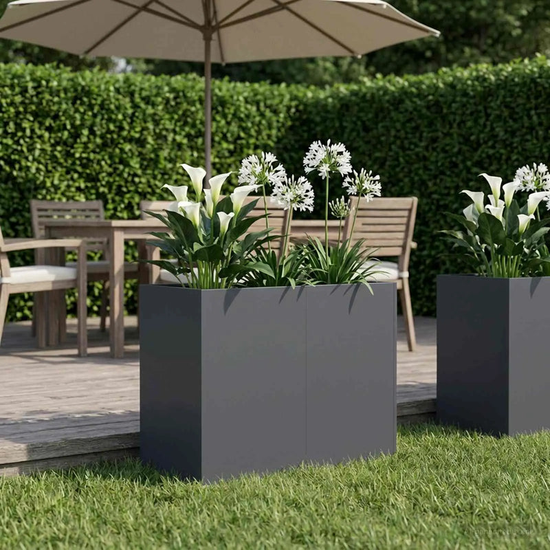 Garden Planter Anthracite 80 x 40 x 60 cm Cold-rolled Steel