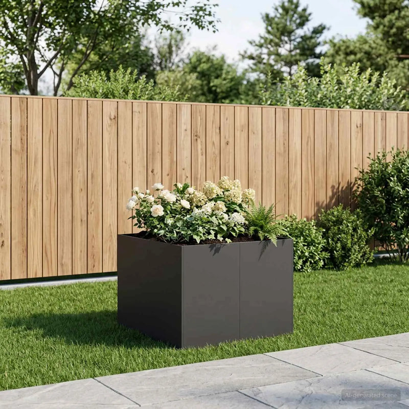 Garden Planter Black 80 x 80 x 60 cm Cold-rolled Steel