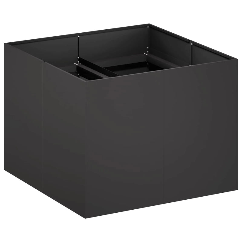 Garden Planter Black 80 x 80 x 60 cm Cold-rolled Steel
