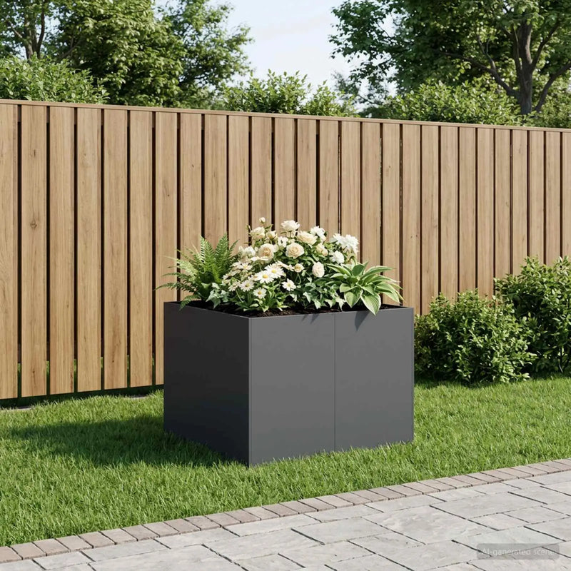 Garden Planter Anthracite 80 x 80 x 60 cm Cold-rolled Steel