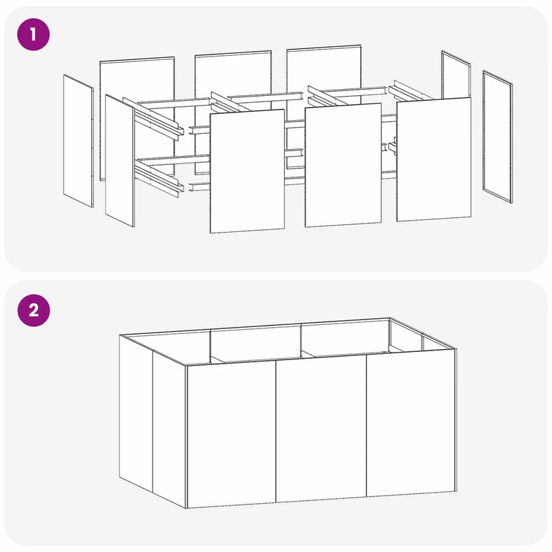 Garden Planter Black 120 x 80 x 60 cm Cold-rolled Steel