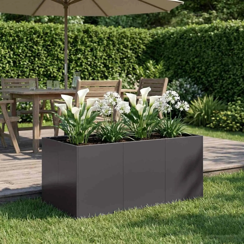 Garden Planter Black 120 x 80 x 60 cm Cold-rolled Steel
