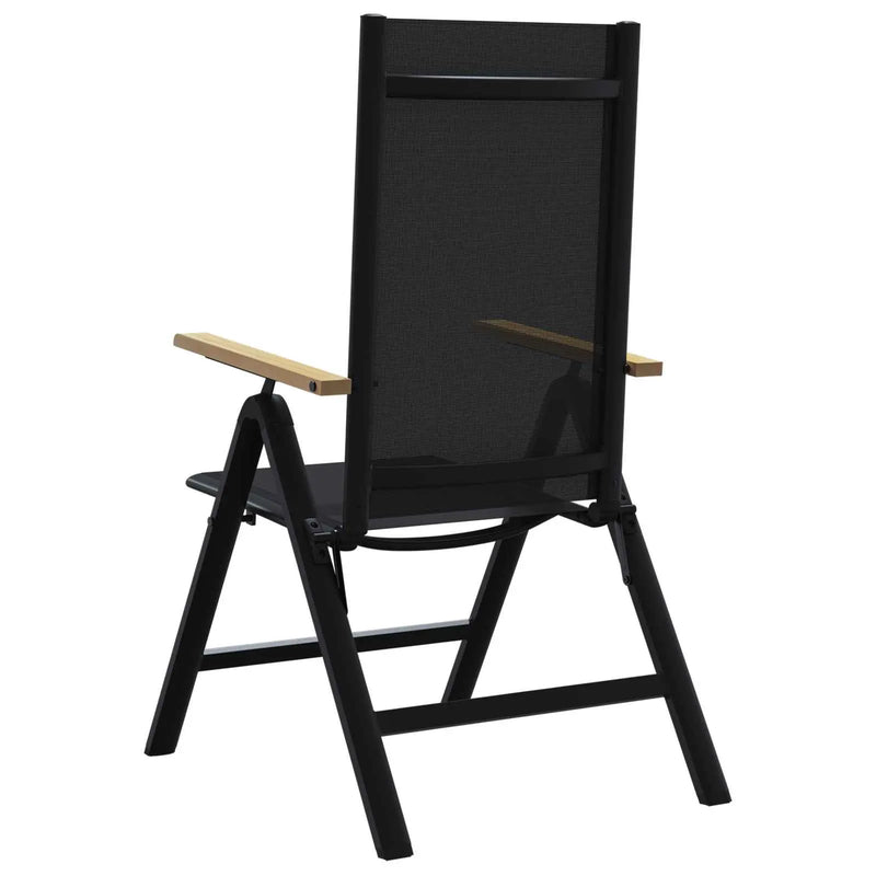 Reclining Garden Chairs 2 pcs Black 58 x 73 x 111.5 cm