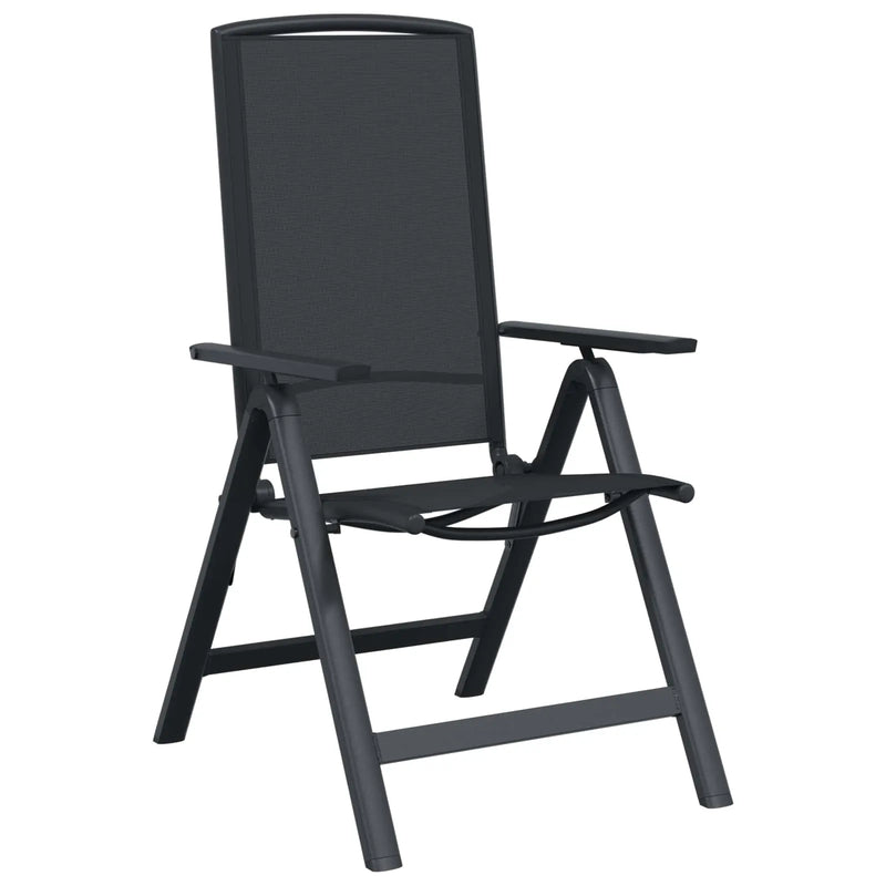 Reclining Garden Chairs 2 pcs Black 58 x 71 x 112 cm Textilene