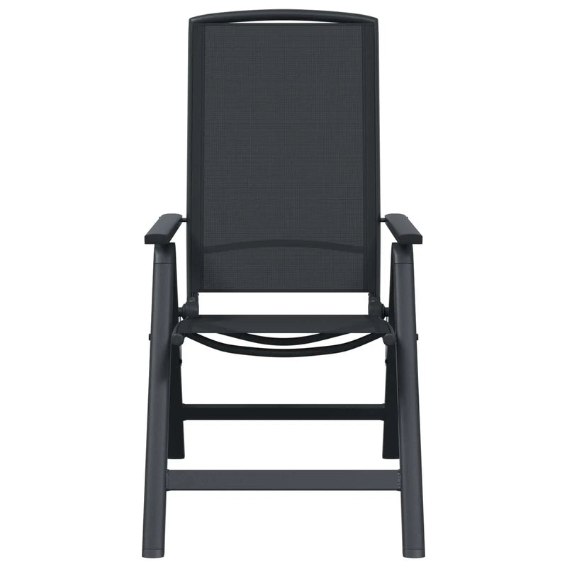 Reclining Garden Chairs 2 pcs Black 58 x 71 x 112 cm Textilene