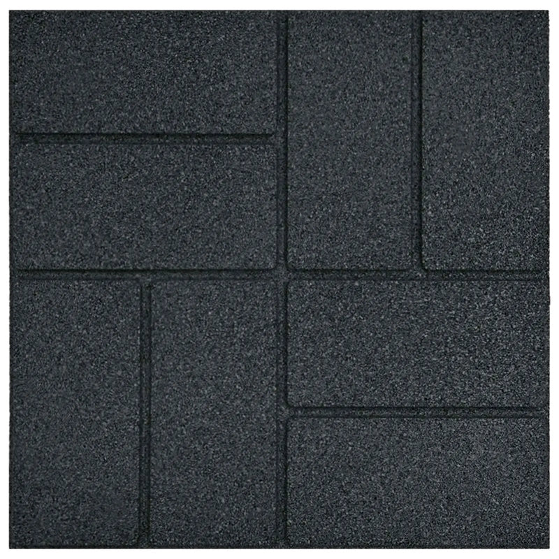 Stepping Stone 6 pcs Black 40.5 x 40.5 x 2 cm Rubber
