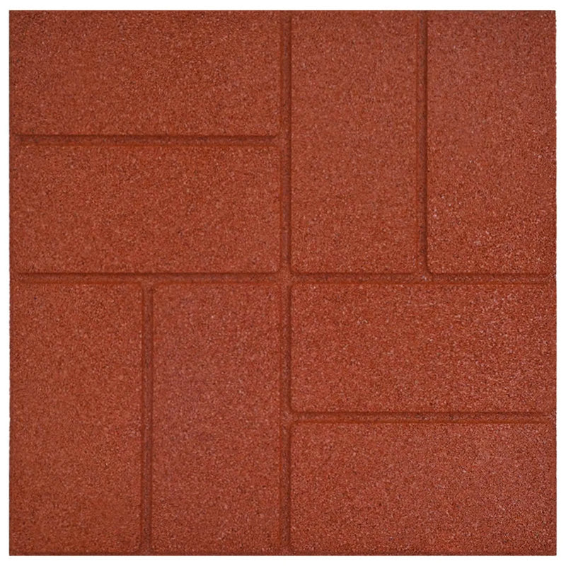 Stepping Stone 6 pcs Red 40.5 x 40.5 x 2 cm Rubber