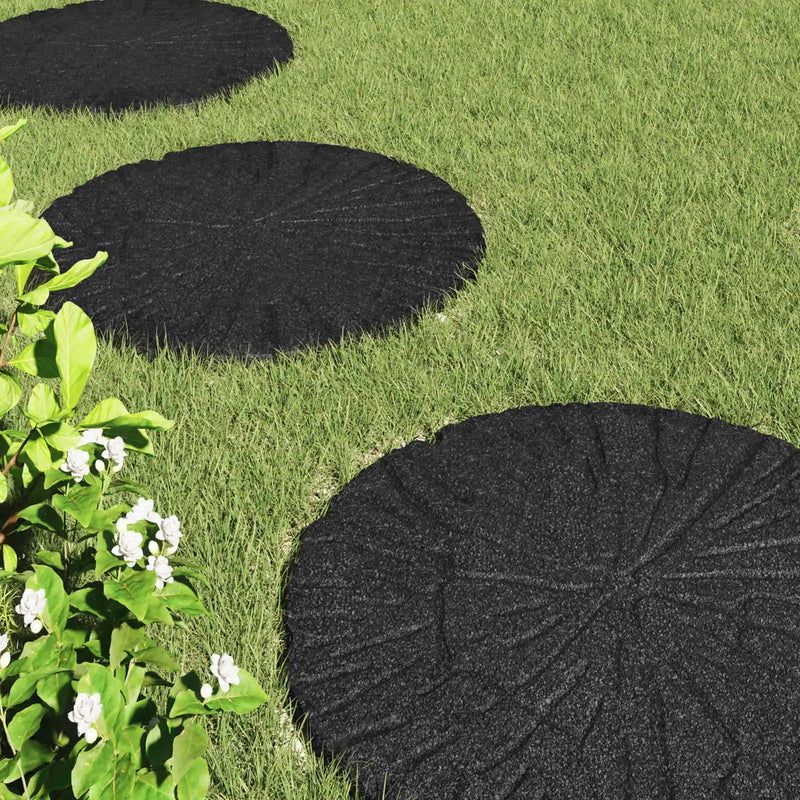 Stepping Stone 6 pcs Black �� 45 x 1.8 cm Rubber