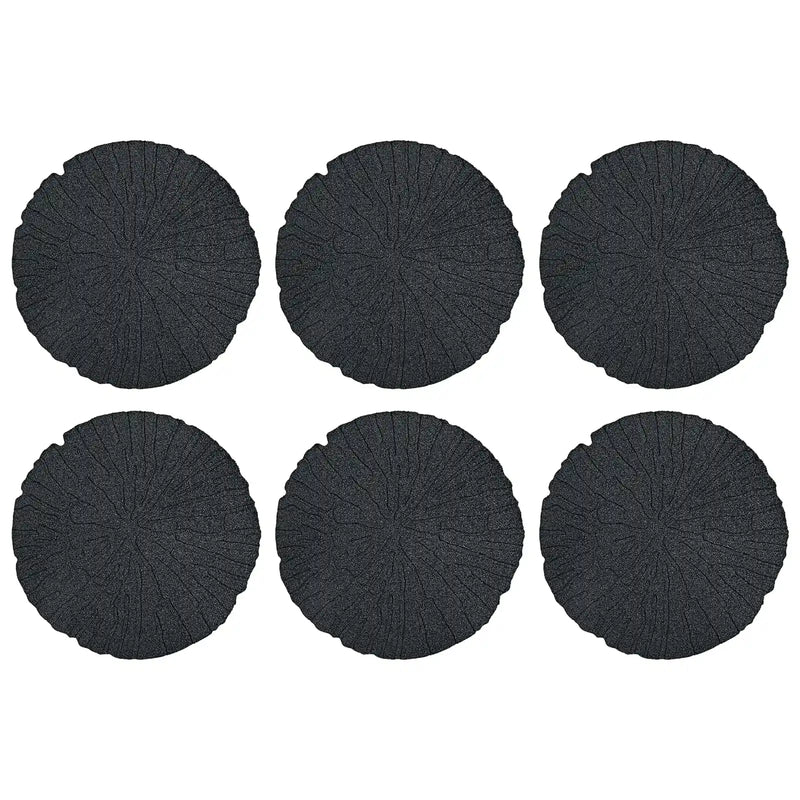 Stepping Stone 6 pcs Black �� 45 x 1.8 cm Rubber