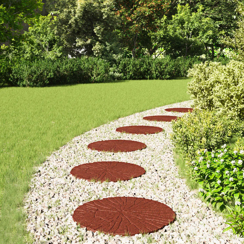 Stepping Stone 6 pcs Red �� 45 x 1.8 cm Rubber