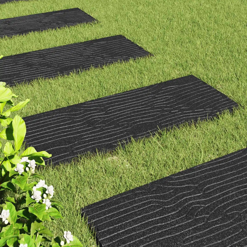 Stepping Stone 6 pcs Black 60.5 x 25 x 2 cm Rubber
