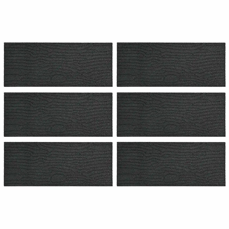 Stepping Stone 6 pcs Black 60.5 x 25 x 2 cm Rubber