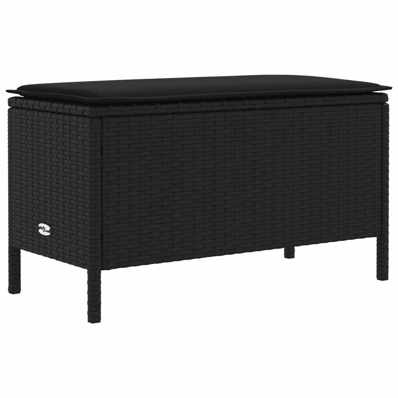 Furniture Sets with Pillow 5 pcs Black PE Rattan