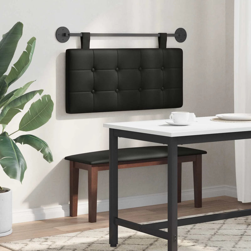 Hanging Headboard Black 100 x 55 x 5 cm Faux Leather