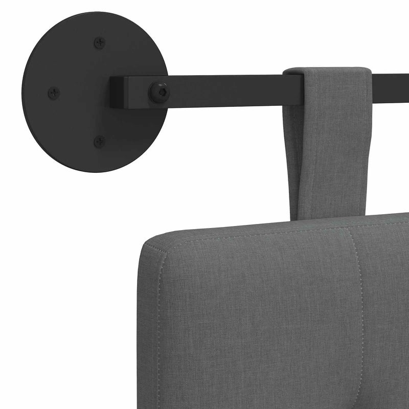Hanging Headboard Dark Grey Fabric