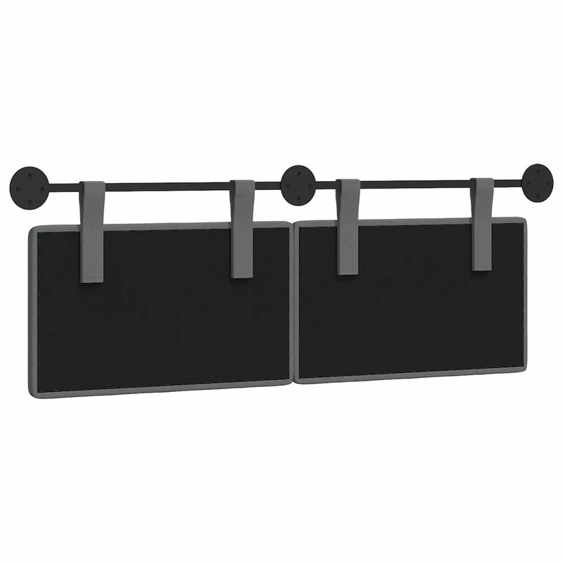 Hanging Headboard Dark Grey Fabric