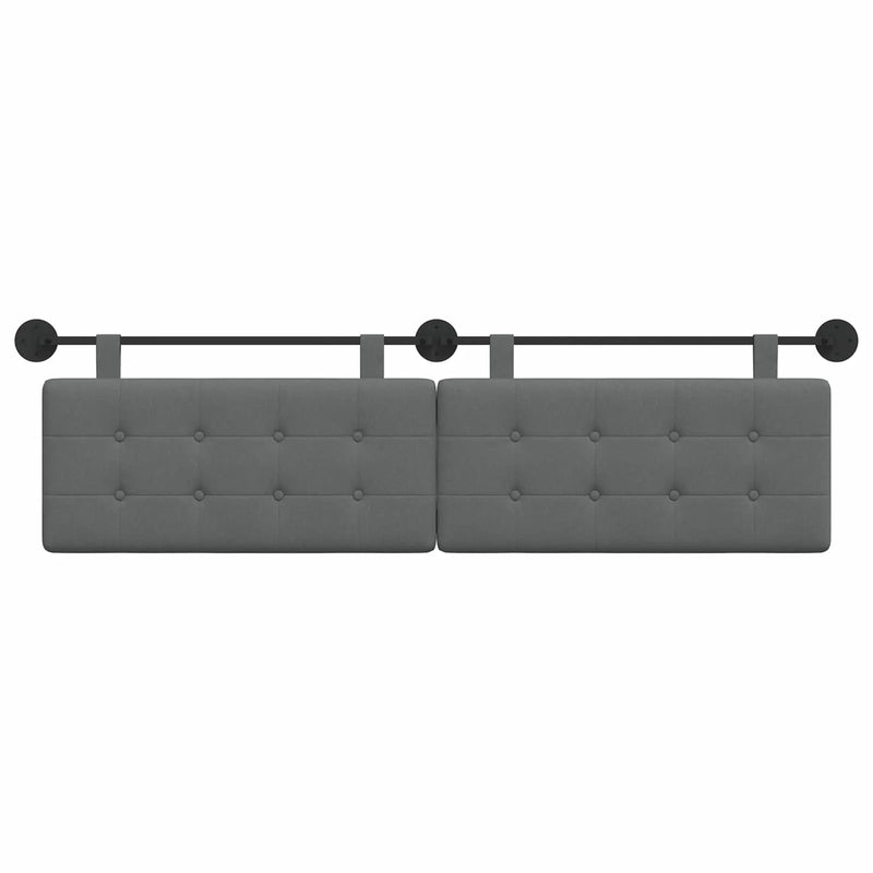 Hanging Headboard Wall-mounted Dark Grey 170 x 55 x 5 cm Fabric