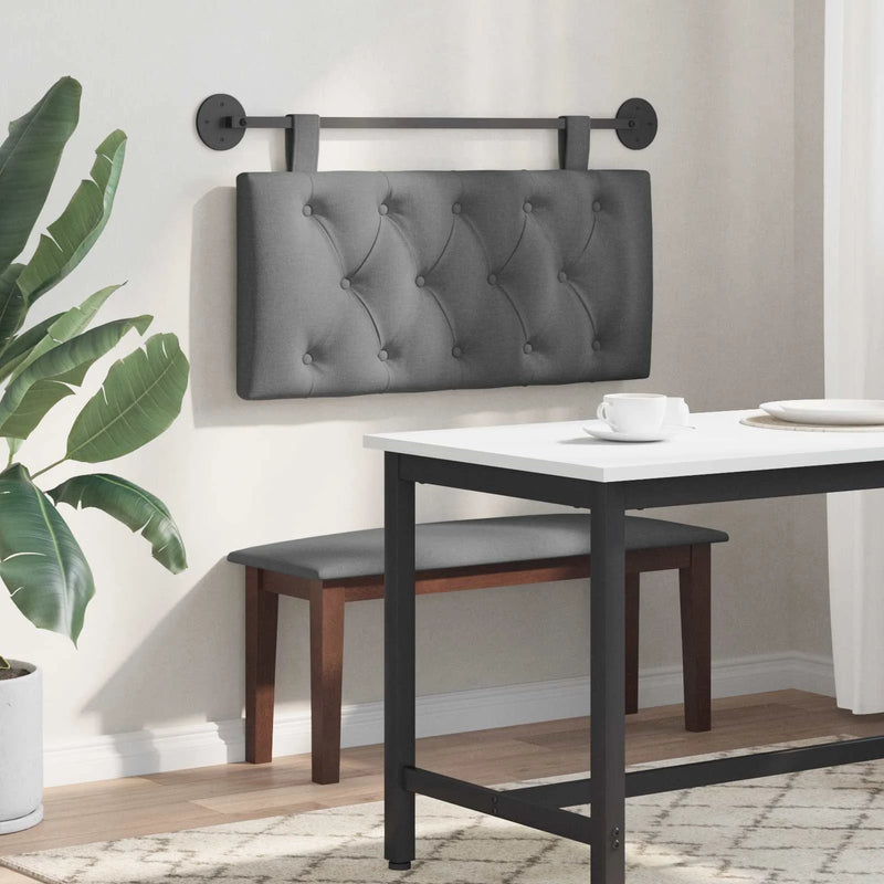 Hanging Headboard Wall-mounted Dark Grey 100 x 55 x 7 cm Fabric
