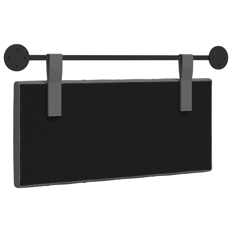 Hanging Headboard Wall-mounted Dark Grey 100 x 55 x 7 cm Fabric