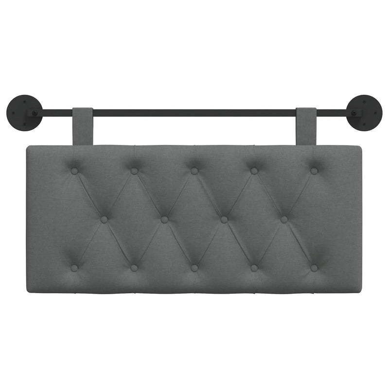 Hanging Headboard Wall-mounted Dark Grey 100 x 55 x 7 cm Fabric
