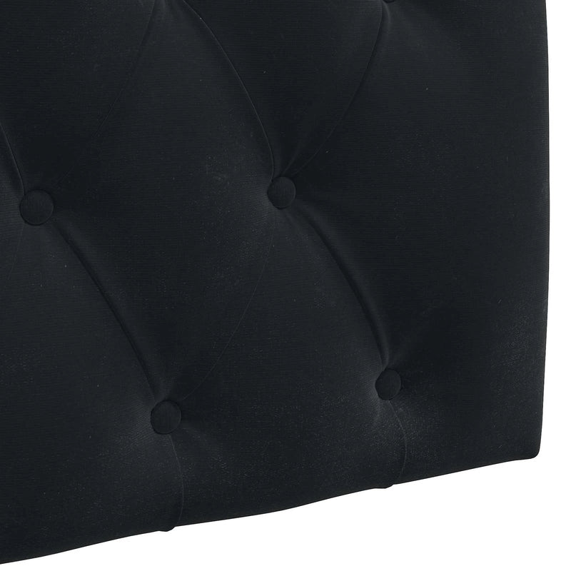 Hanging Headboard Wall-mounted Black 100 x 55 x 7 cm Velvet