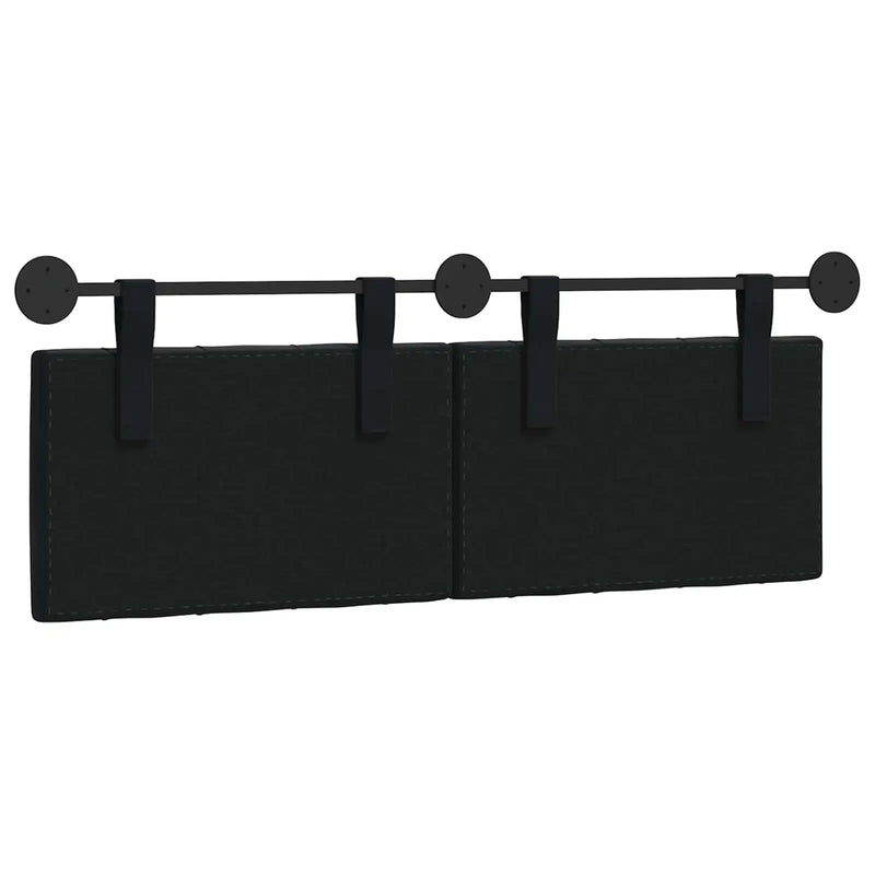 Hanging Headboard Wall-mounted Black 130 x 55 x 7 cm Velvet
