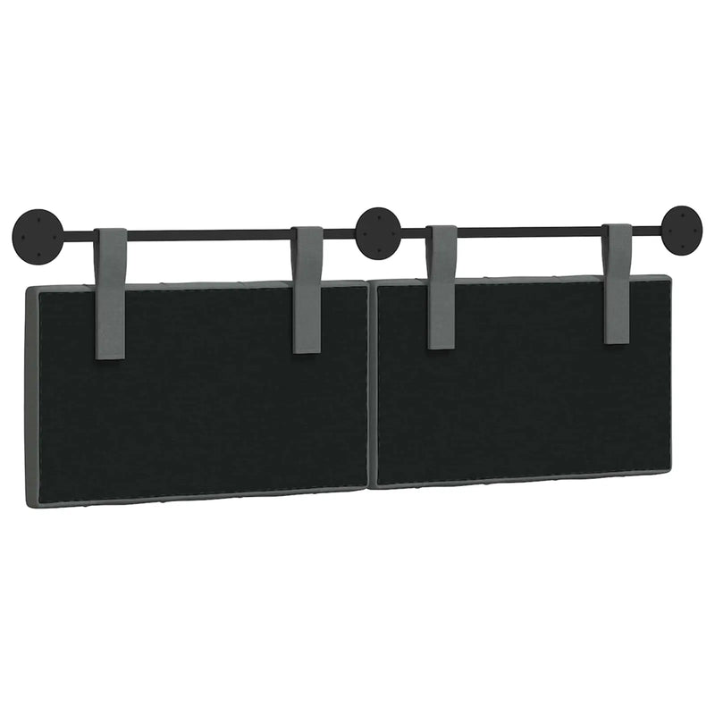 Hanging Headboard Wall-mounted Dark Grey 150 x 55 x 7 cm Fabric