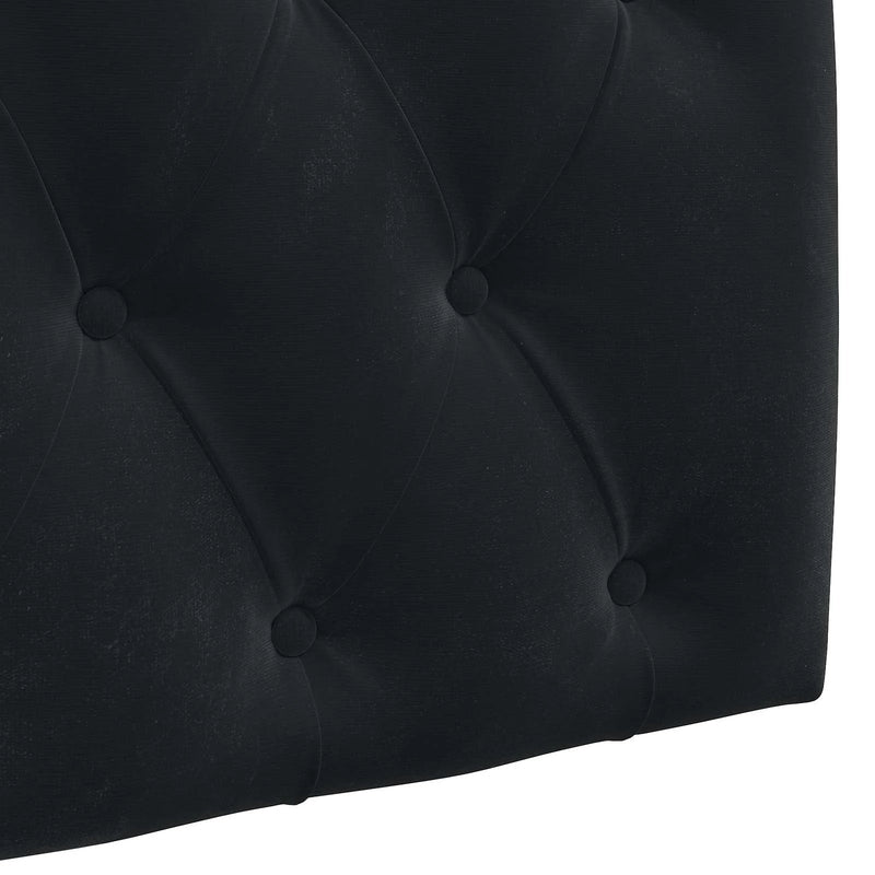 Hanging Headboard Wall-mounted Black 150 x 55 x 7 cm Velvet