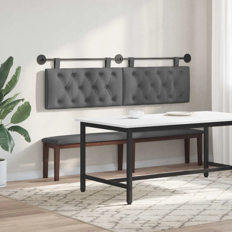 Hanging Headboard Wall-mounted Dark Grey 170 x 55 x 7 cm Fabric