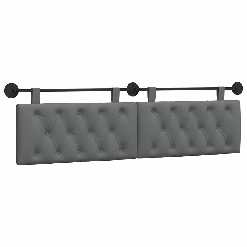 Hanging Headboard Wall-mounted Dark Grey 170 x 55 x 7 cm Fabric