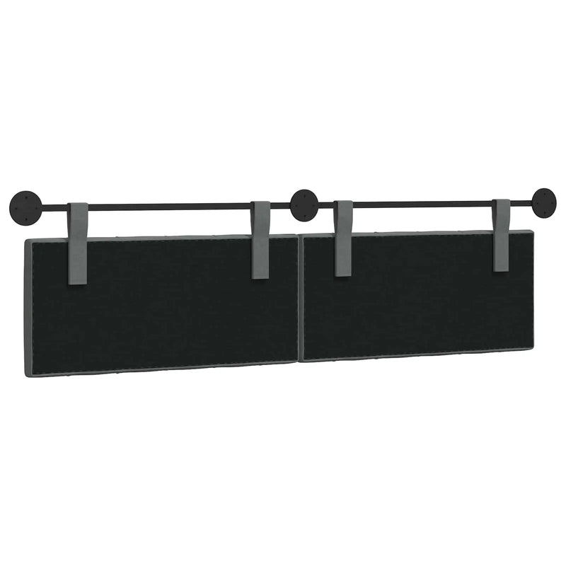 Hanging Headboard Wall-mounted Dark Grey 170 x 55 x 7 cm Fabric