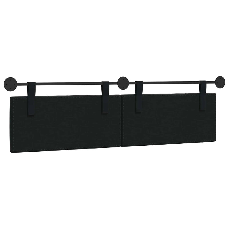 Hanging Headboard Wall-mounted Black 170 x 55 x 7 cm Velvet